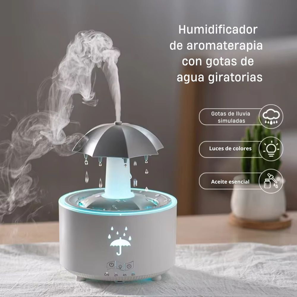 Humidificador Difusor Tipo Paraguas con Luces LED y Control Remoto