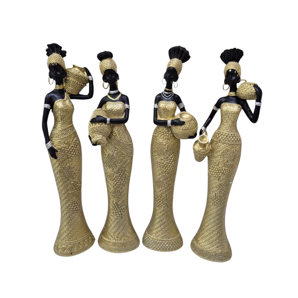 Figura Decorativa Africana Elegante