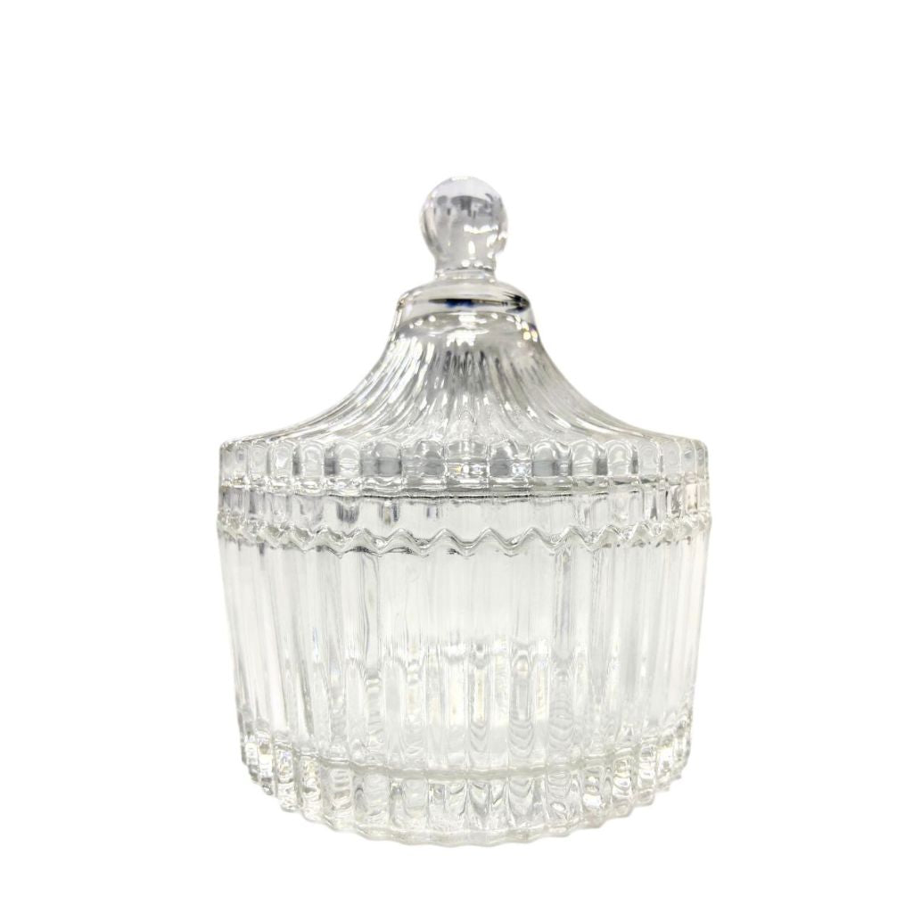 Bombonera de Vidrio con Tapa Clásico