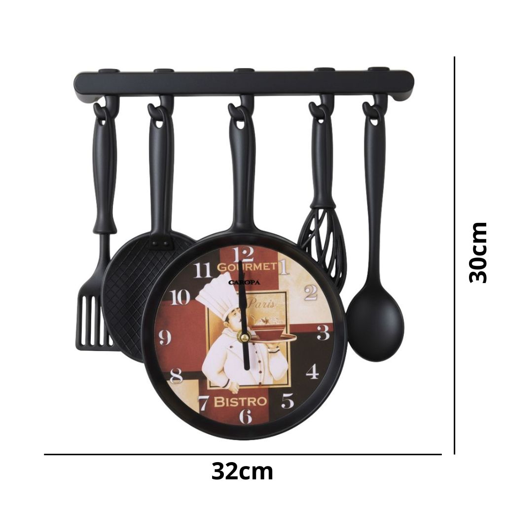 Reloj Decorativo de Cocina con Utensilios