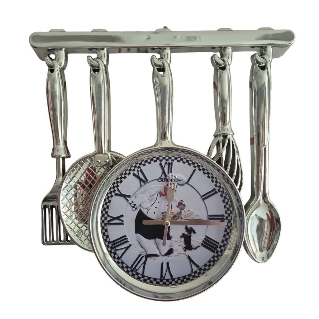 Reloj Decorativo de Cocina con Utensilios