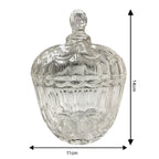 Bombonera De Vidrio Ovalada Con Tapa