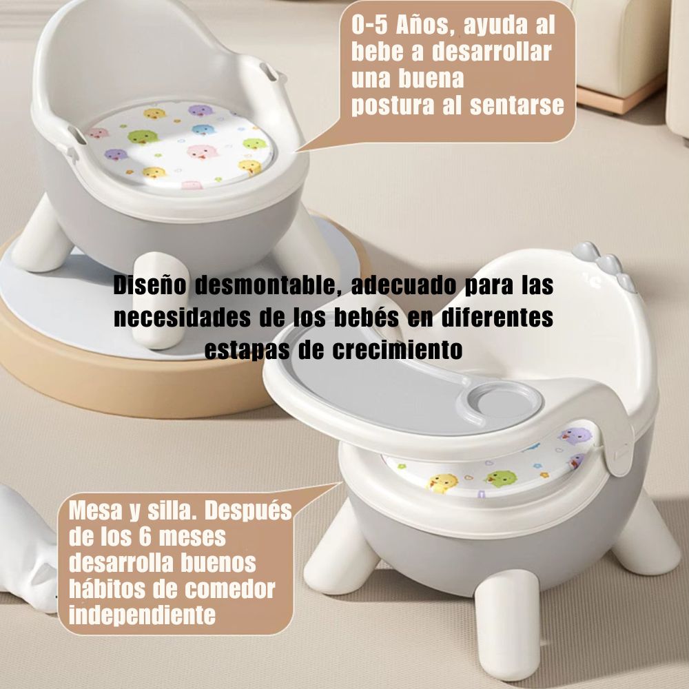 Silla Multifuncional para Bebé 2 en 1 con Bandeja Desmontable