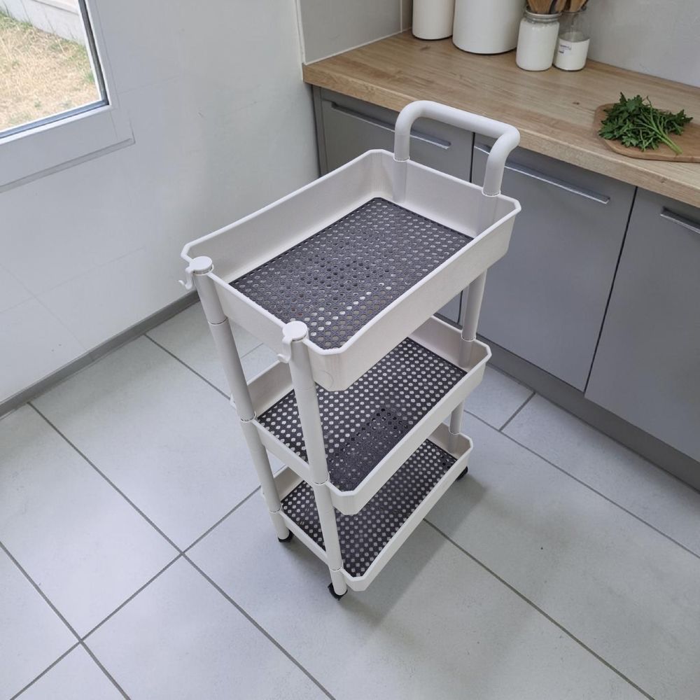 Organizador Multiusos de 3 Niveles con Ruedas