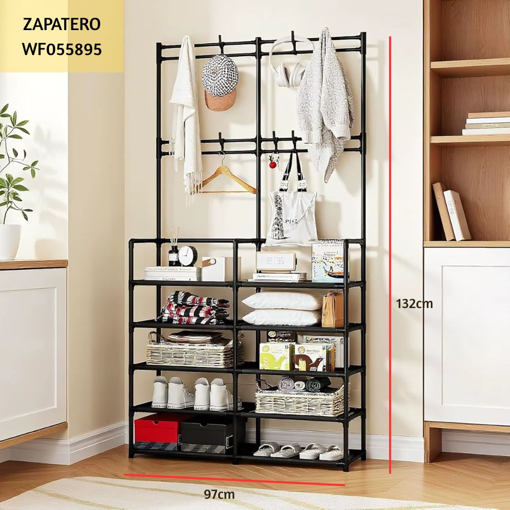 Organizador Multifuncional con Zapatero y Perchero