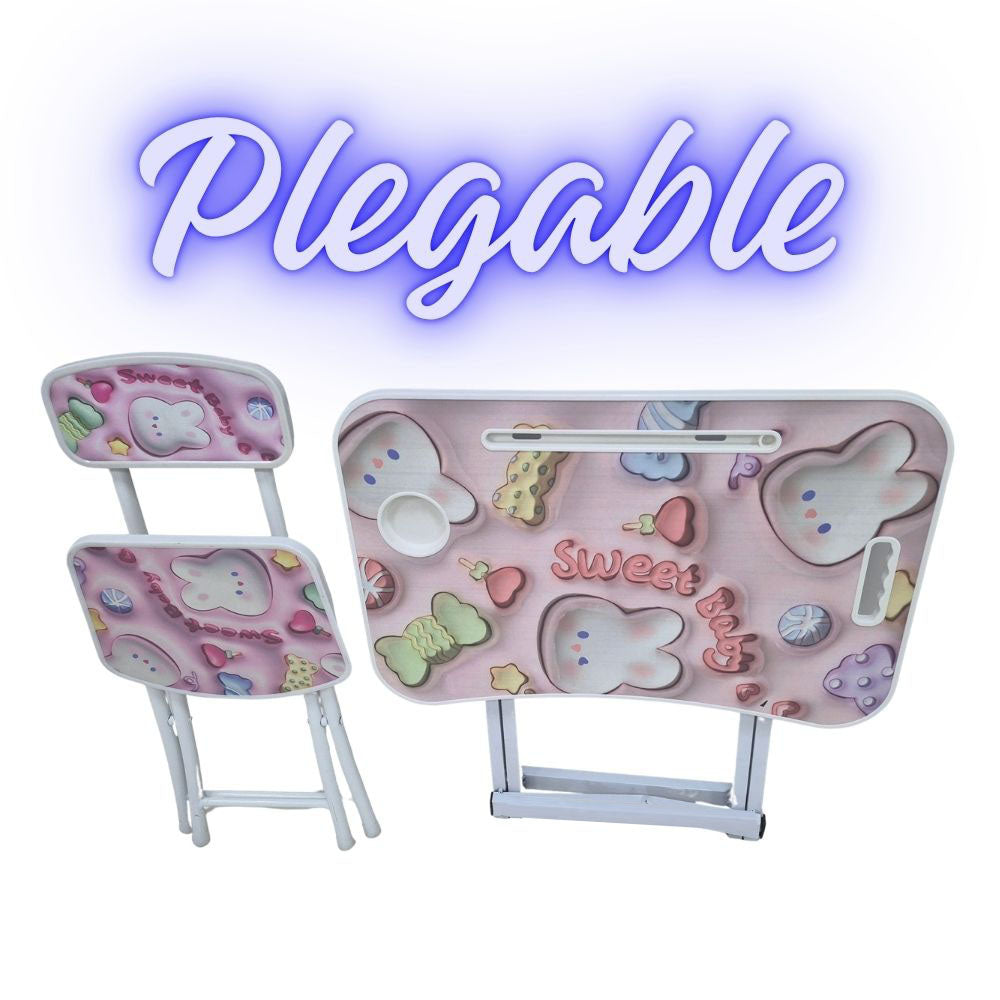Escritorio Infantil Plegable con silla
