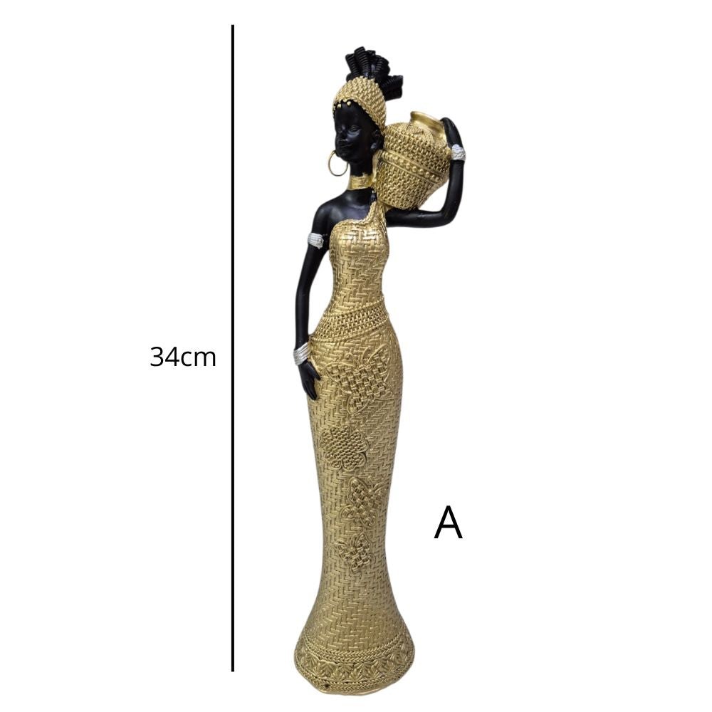 Figura Decorativa Africana Elegante
