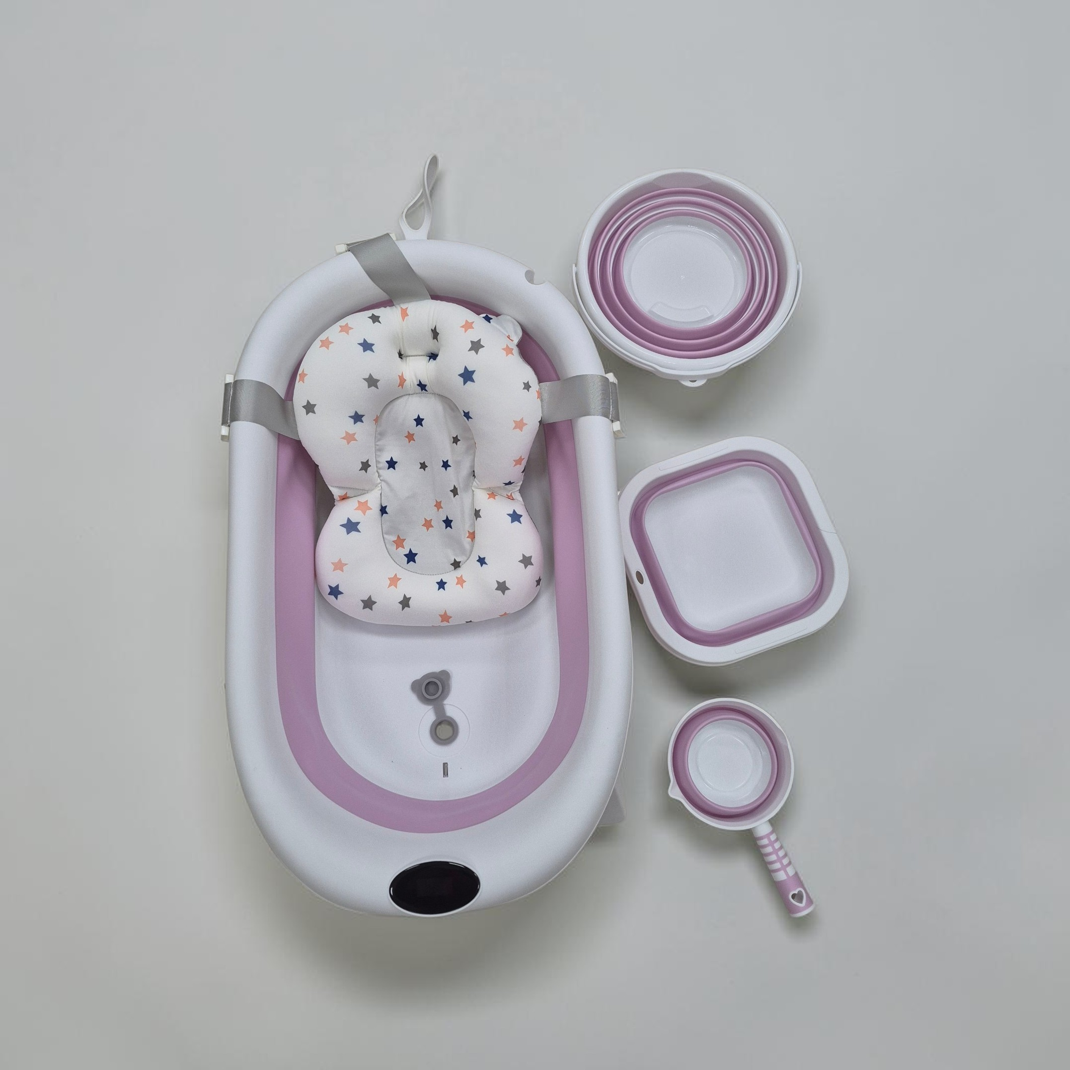Bañera Plegable para Bebé 5 en 1 con medidor de temperatura