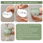Cortador de Verduras Eléctrico Multifuncional 4 en 1