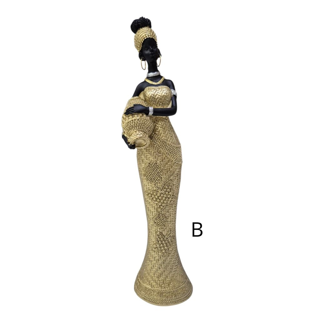 Figura Decorativa Africana Elegante