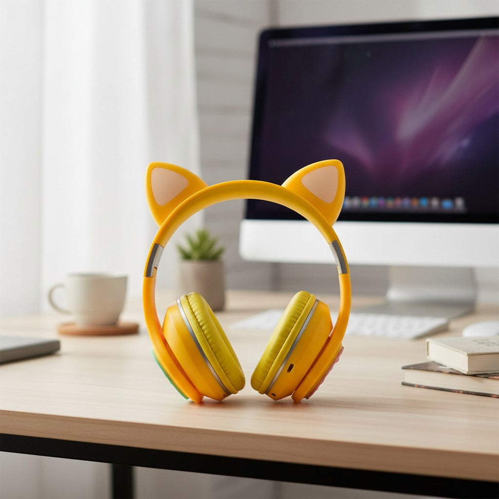 Audífonos Bluetooth Cat Ear M10 con luces