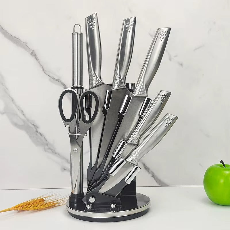 Set de Cuchillos Profesional 8 Piezas con Base Giratoria
