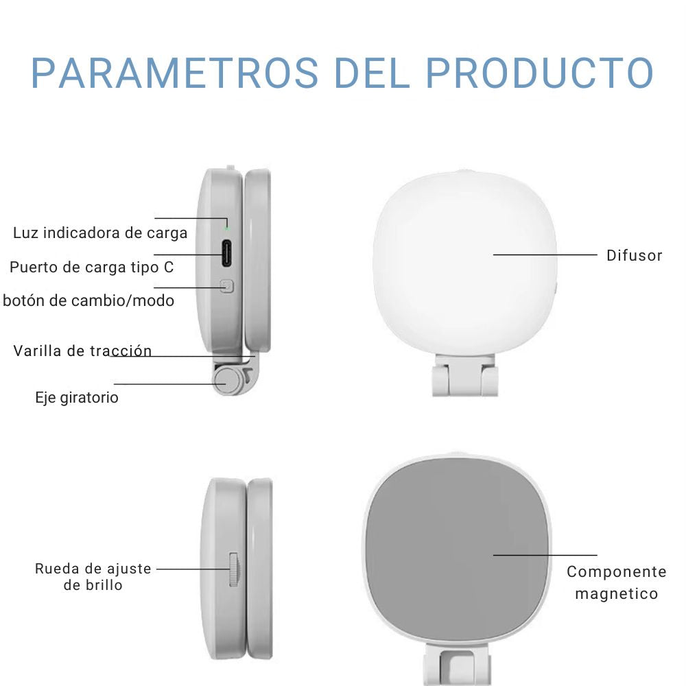 soporte magnético con luz LED