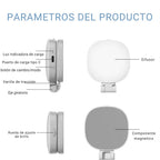 soporte magnético con luz LED