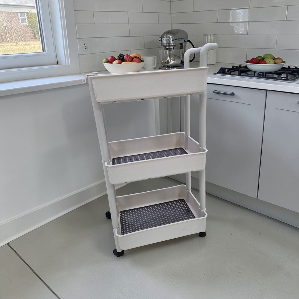 Organizador Multiusos de 3 Niveles con Ruedas