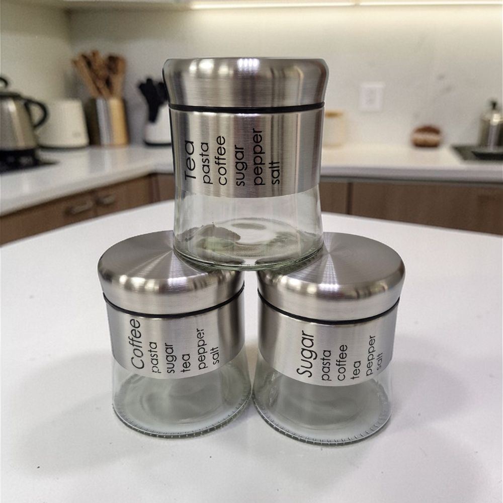 Set de Frascos Multiuso con Tapa Metálica
