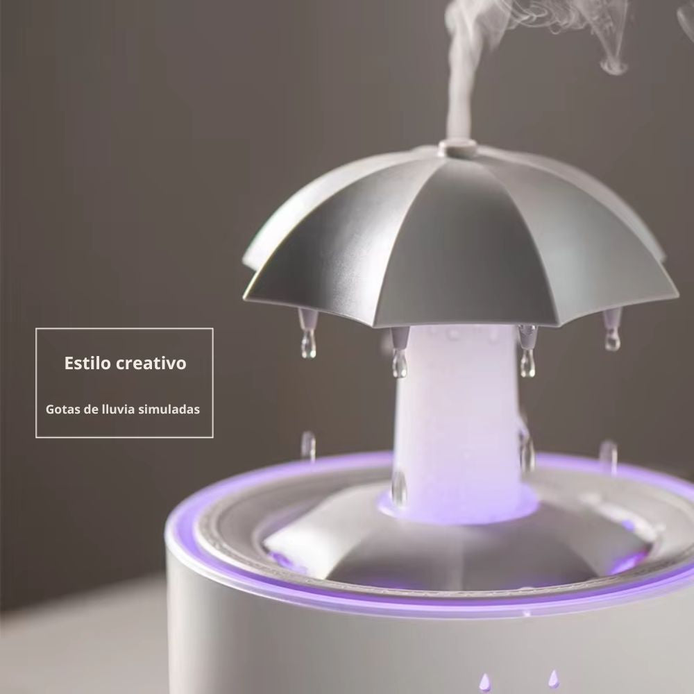 Humidificador Difusor Tipo Paraguas con Luces LED y Control Remoto