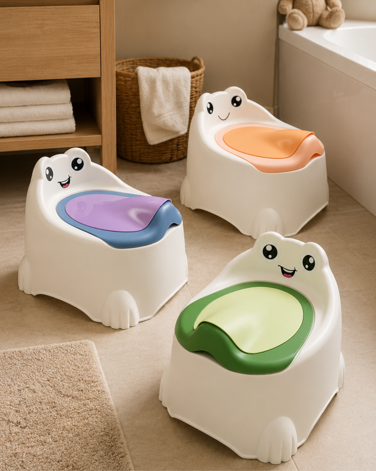 Entrenador de Baño Infantil Tipo Ranita