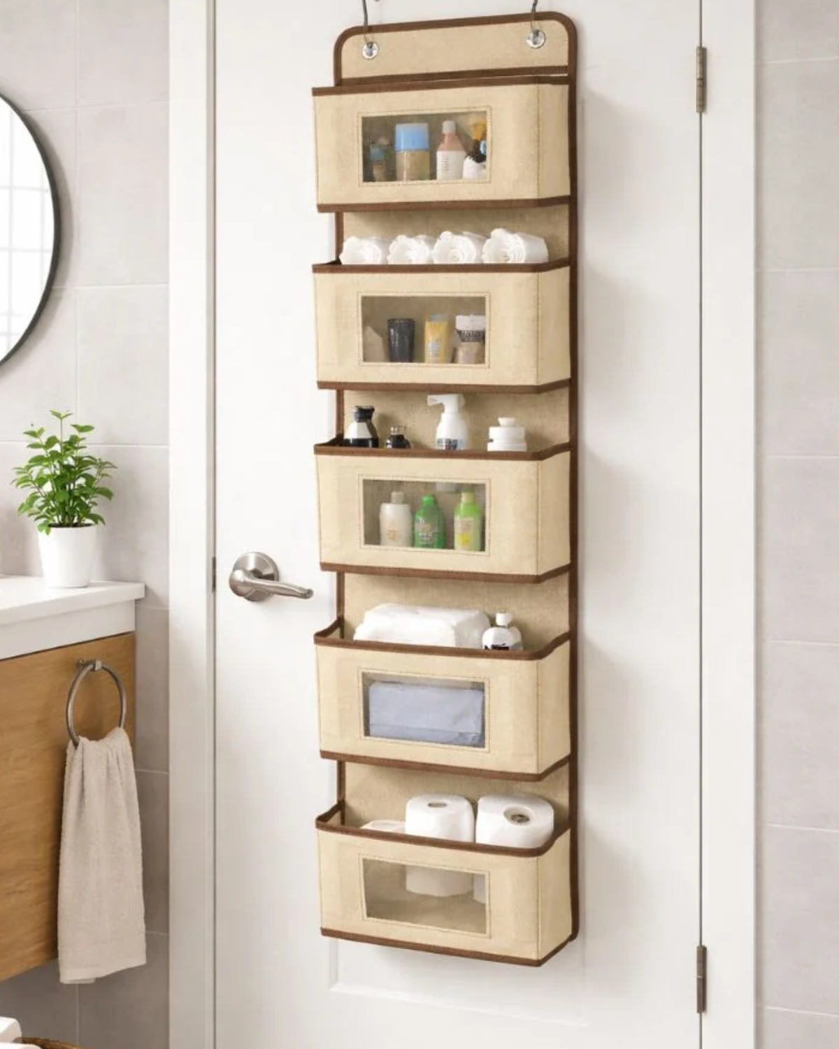 Organizador Colgante Multiusos para Puerta 5 Niveles