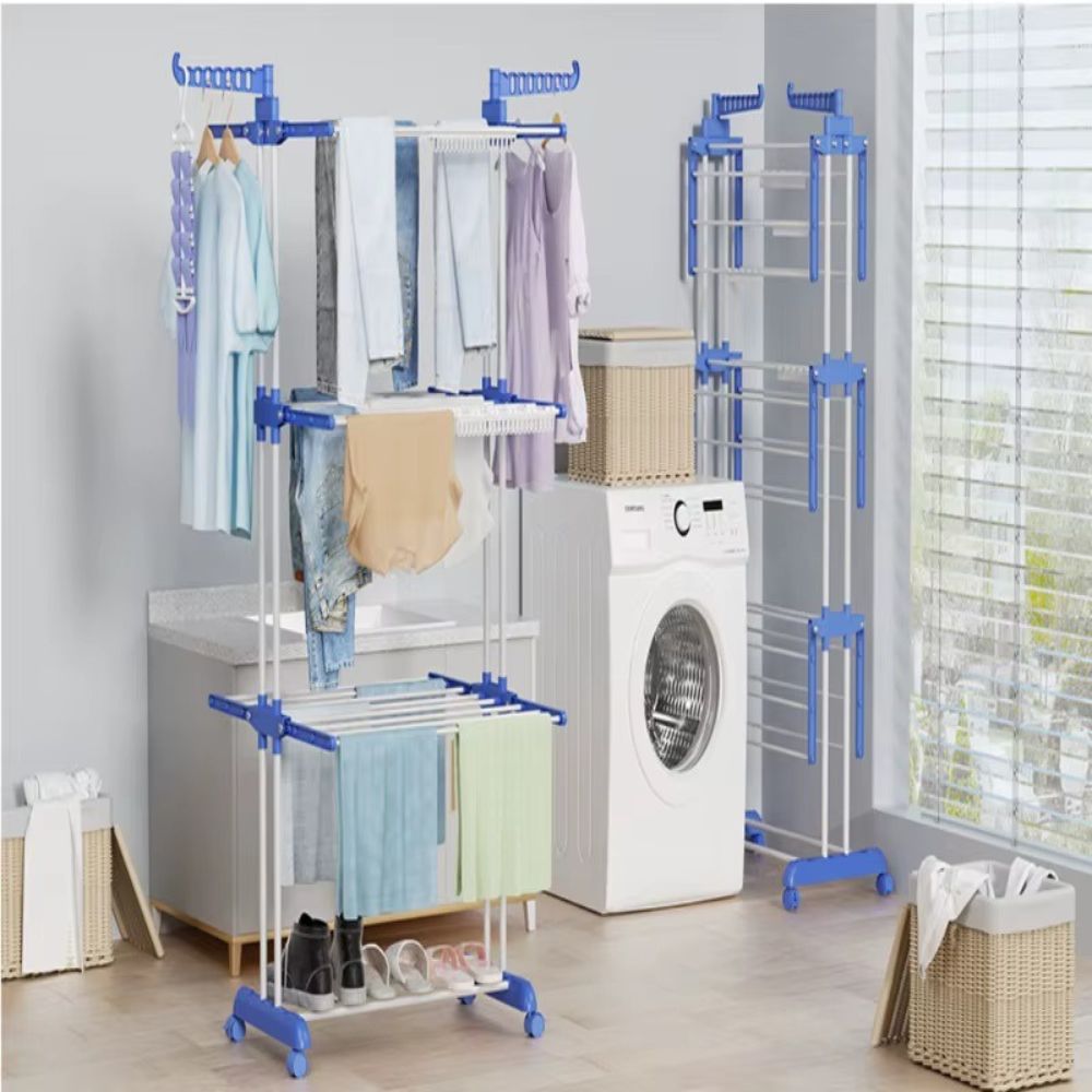 Tendedero Multiusos Plegable con Ruedas