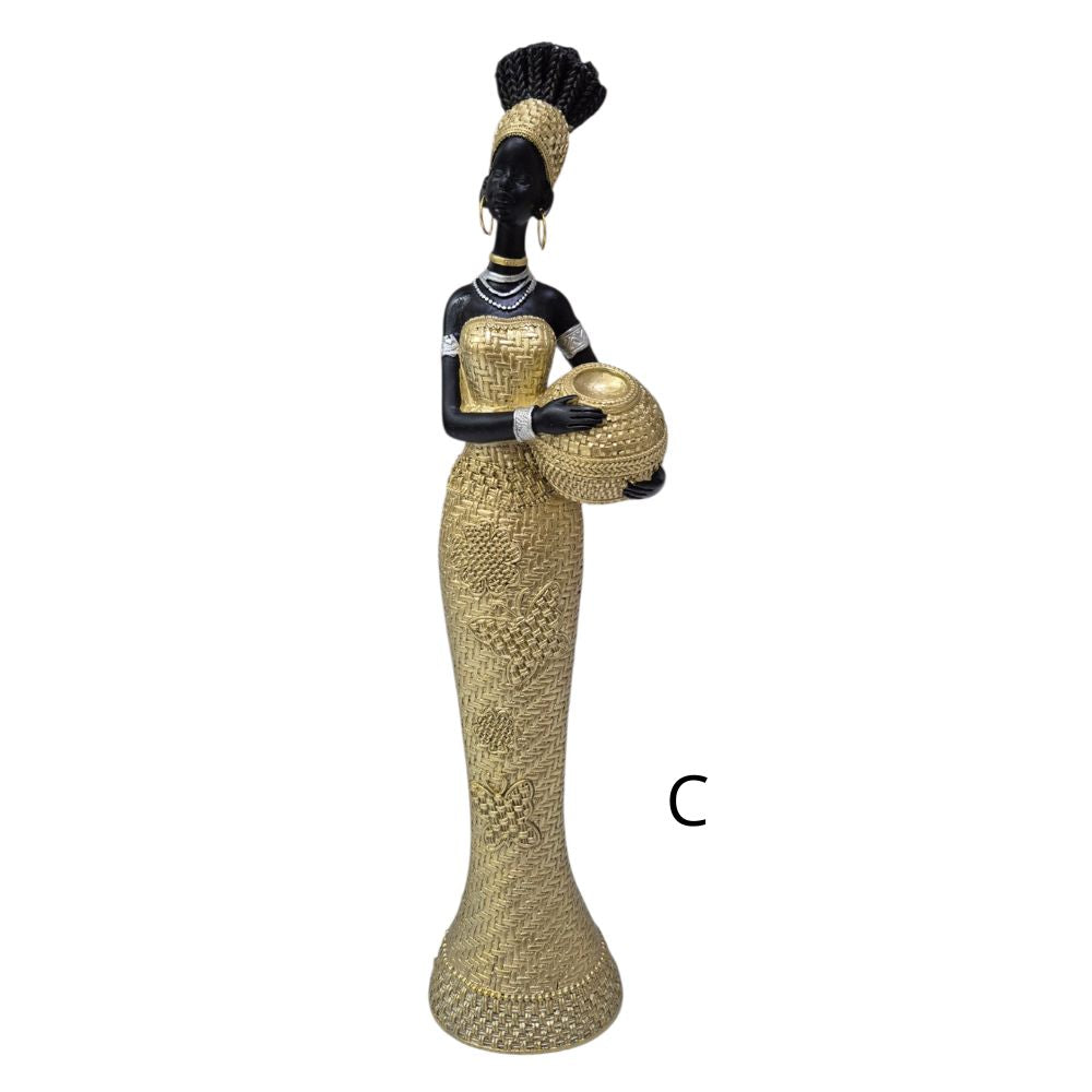 Figura Decorativa Africana Elegante