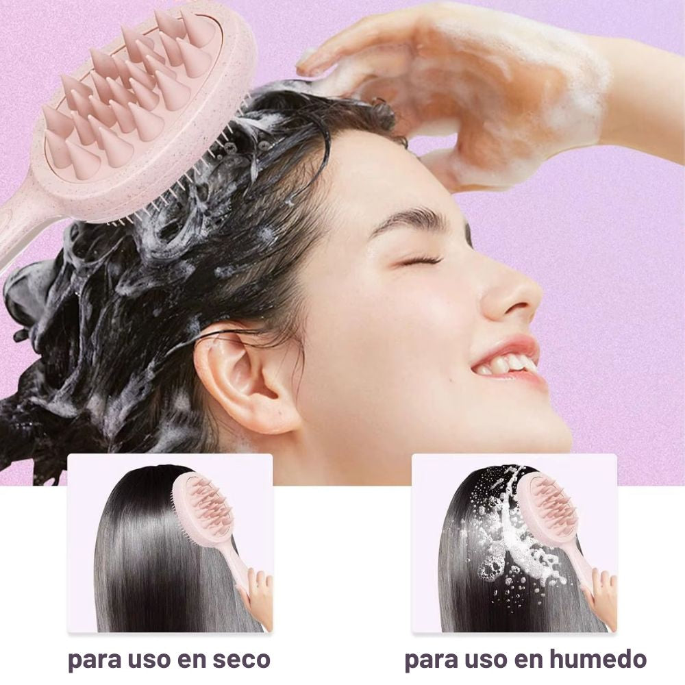 Cepillo Masajeador 2 en 1 para Cabello