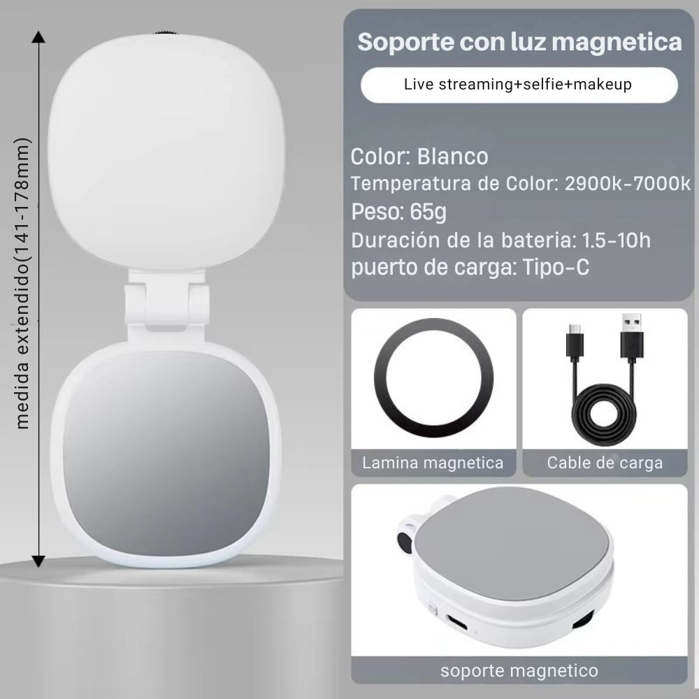 soporte magnético con luz LED
