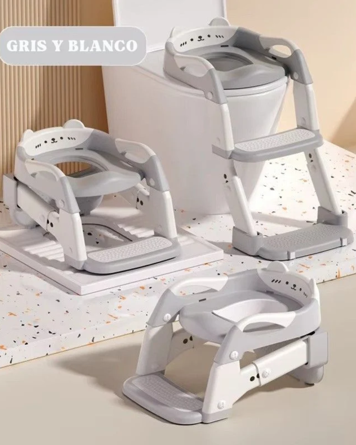 Entrenador de Baño 3 en 1 con Escalera Antideslizante