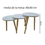Set de Mesas redondas x3