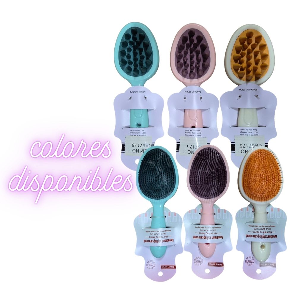 Cepillo Masajeador 2 en 1 para Cabello