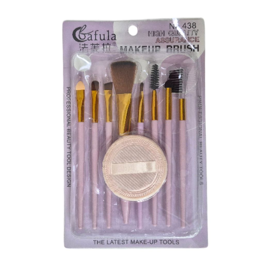 Set de Brochas de Maquillaje 8 Piezas + Esponja