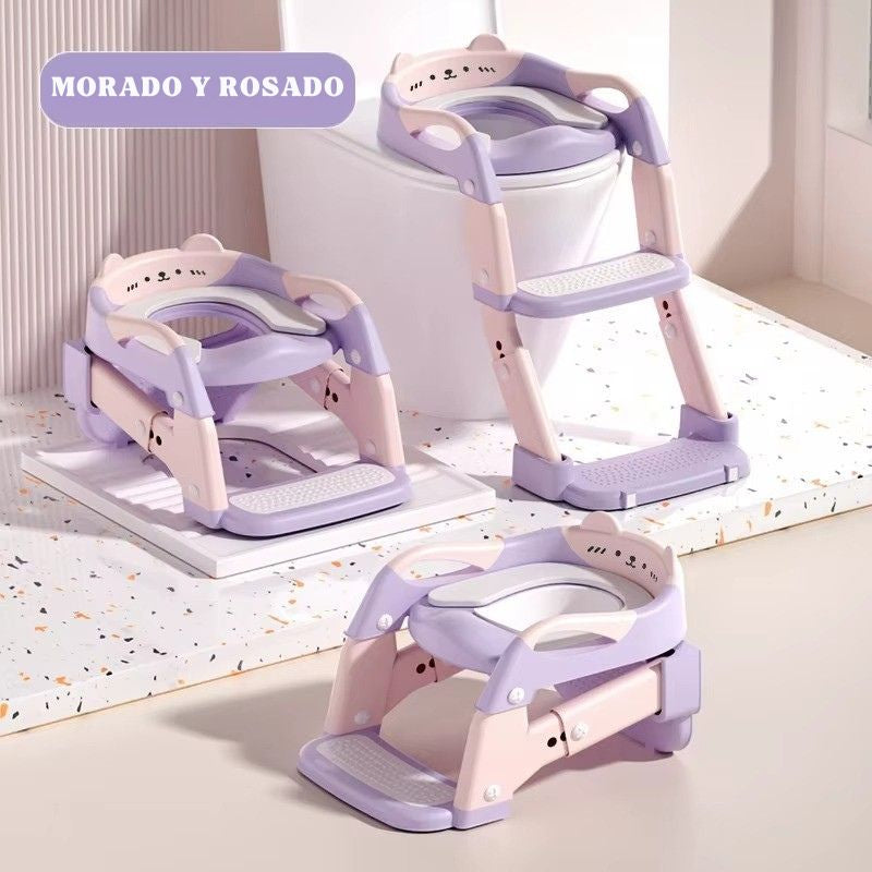 Entrenador de Baño 3 en 1 con Escalera Antideslizante