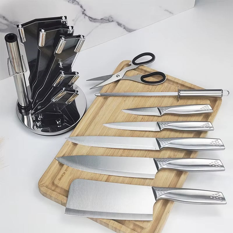 Set de Cuchillos Profesional 8 Piezas con Base Giratoria