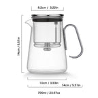 Tetera de vidrio con infusor integrado