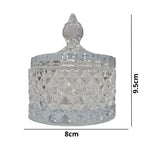 Bombonera de cristal con tapa- tamaño medio