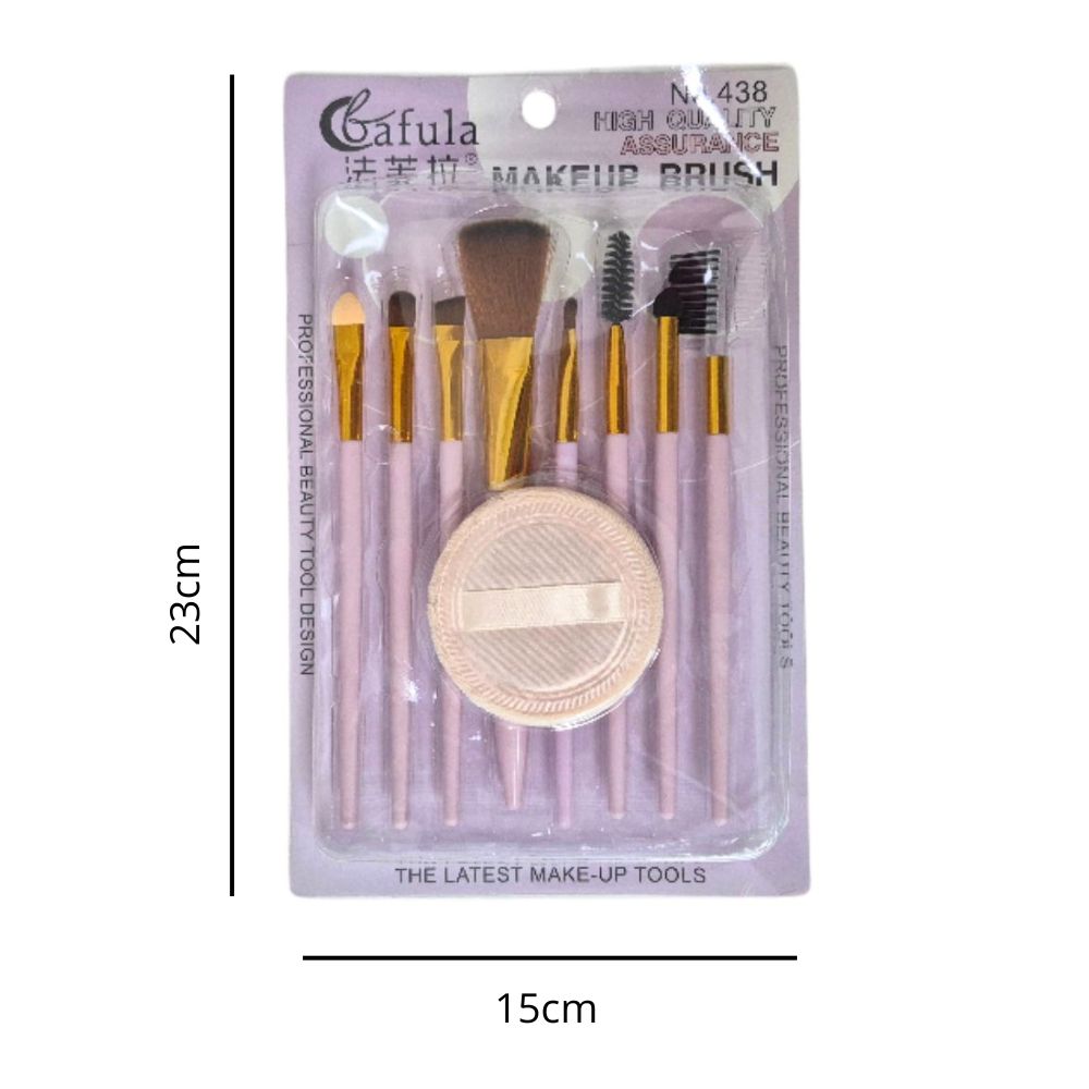 Set de Brochas de Maquillaje 8 Piezas + Esponja