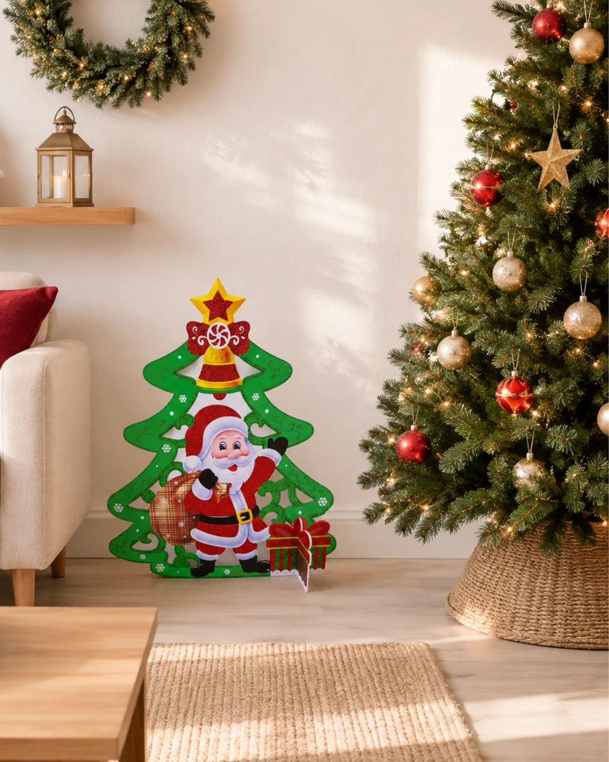 Adorno Navideño Santa Claus en Árbol