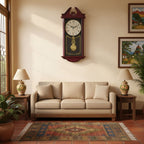 Reloj Péndulo Clásico en Pasta Marrón