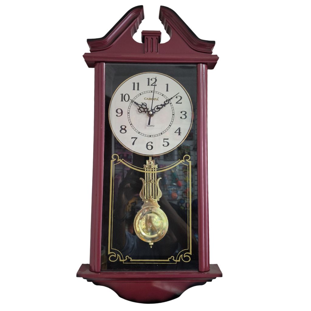 Reloj Péndulo Clásico en Pasta Marrón