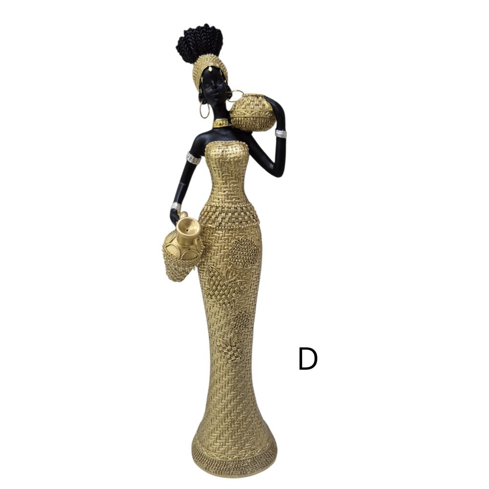 Figura Decorativa Africana Elegante