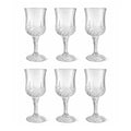 Set x6 Copas de Cristal Diseño Elegante Labrado