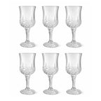 Set x6 Copas de Cristal Diseño Elegante Labrado