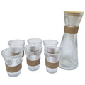 Set de jarra + 6 Vasos de vidrio