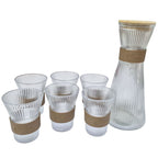 Set de jarra + 6 Vasos de vidrio