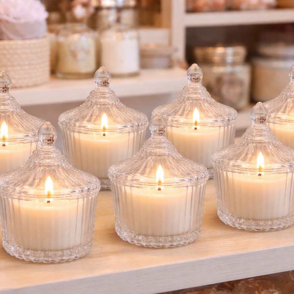 Mini Bombonera de Vidrio – Set x6 Unidades