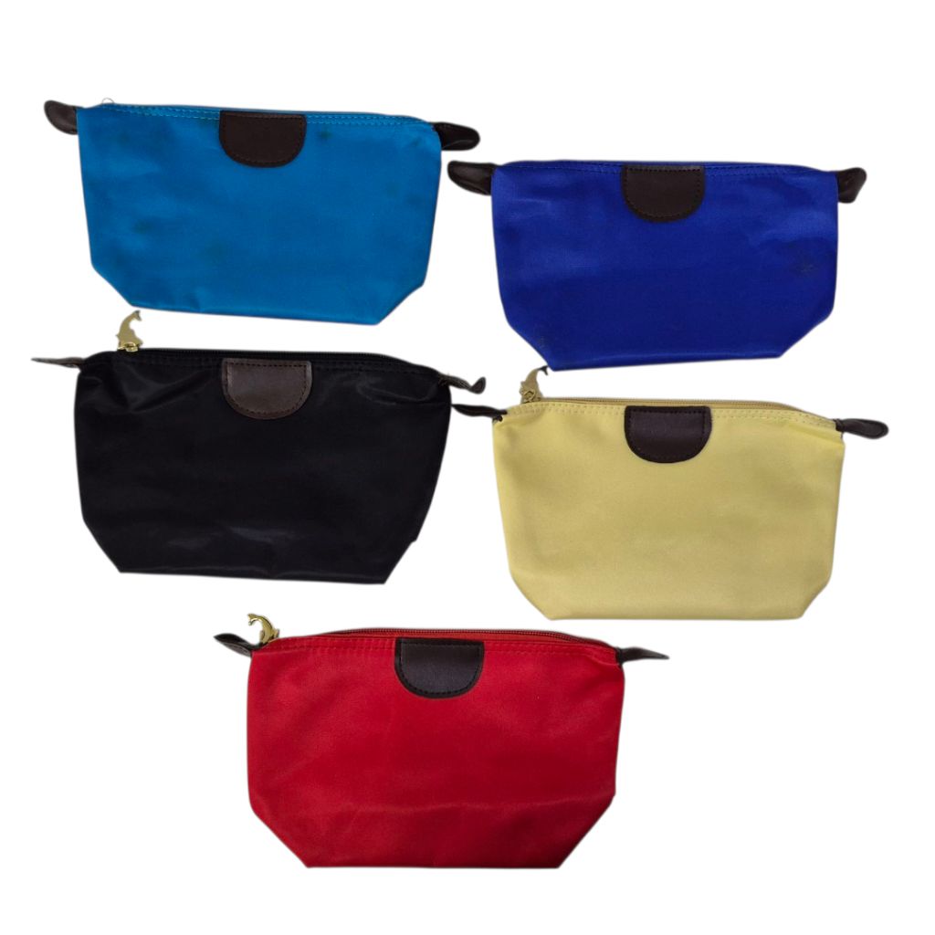 Cosmetiquera Clásica Lisa– Pack x5 Colores Surtidos