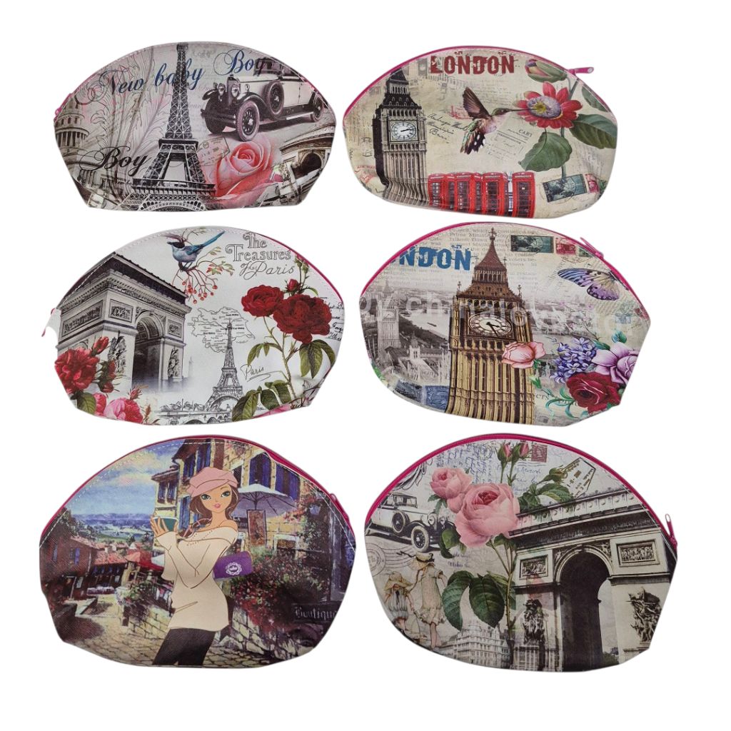 Cosmetiqueras Estampadas Estilo Vintage– Pack x6 Diseños