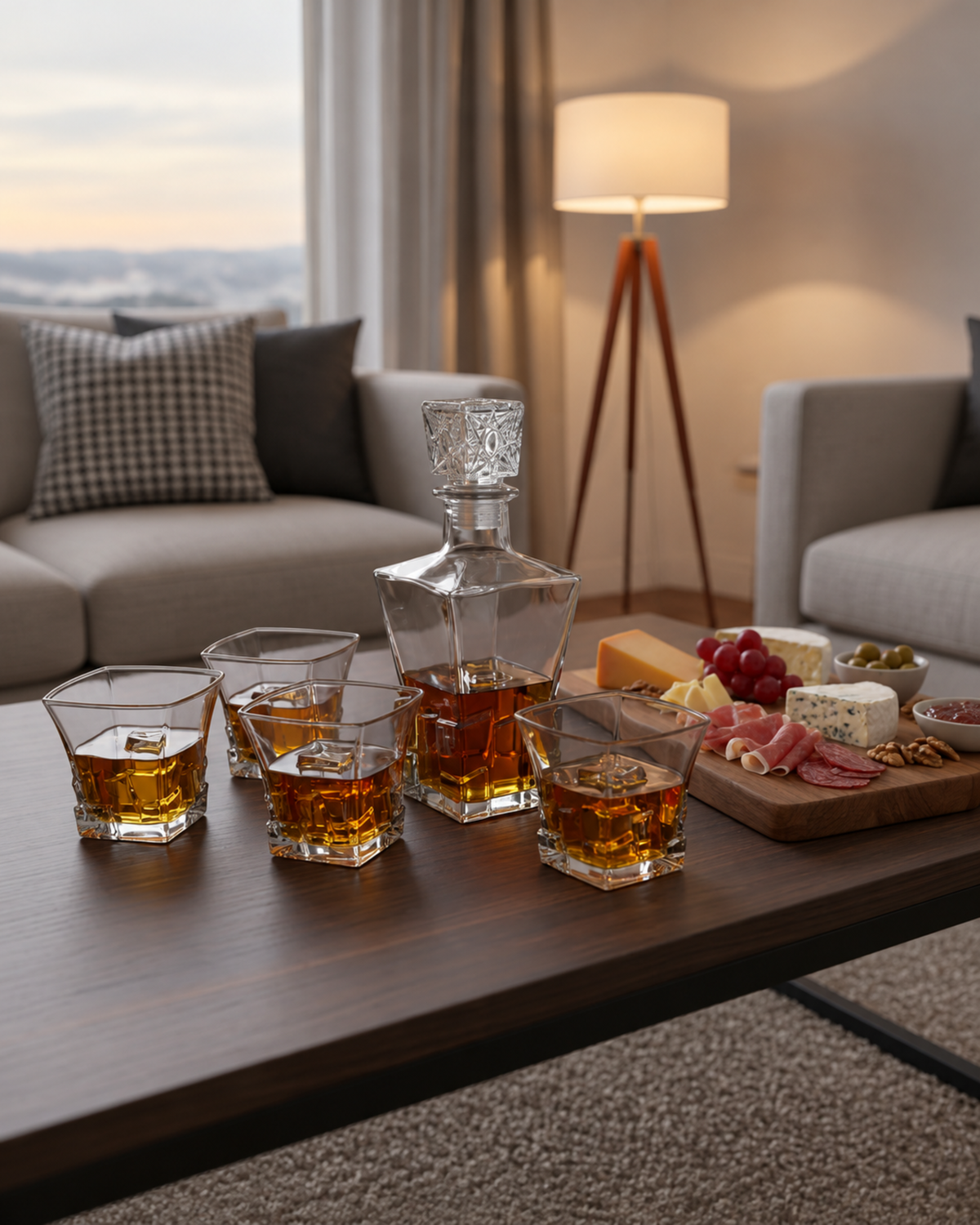 Set Whiskera + 6 Vasos vidrio