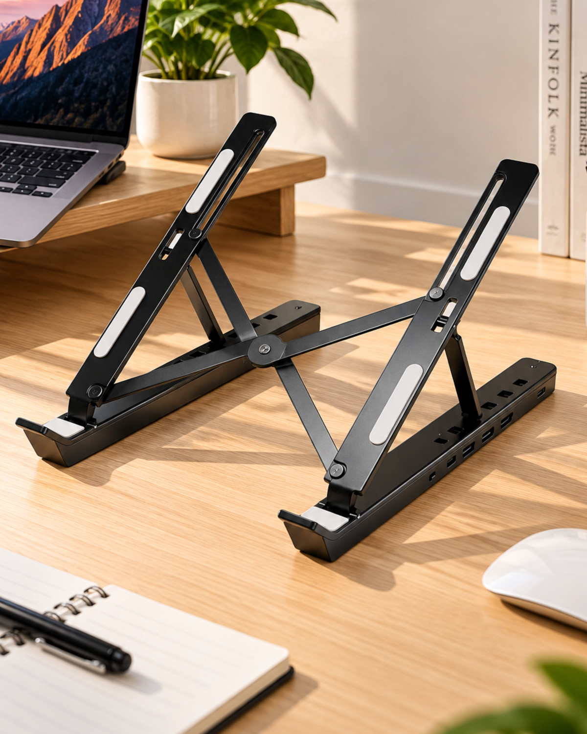 Soporte Ajustable para portatil con USB Integrado