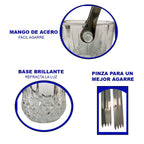 Hielera Mediana De Vidrio Con Pinza Y Manijas